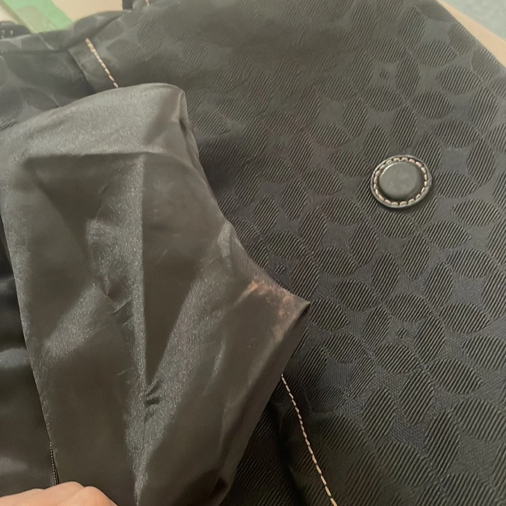 Fossil | Marlow Crossbody Black Canvas Messenger Laptop Bag Purse